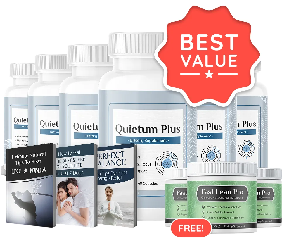 Quietum Plus bottle — natural ear health supplement